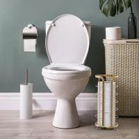Zásobník na toaletný papier FALE - kovový - zlatý