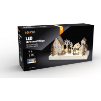LED vianočná dedinka 34x17 cm