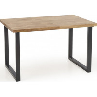 Jedálenský stôl JOSHUA- 120x78x76 cm - dub prírodný/čierny