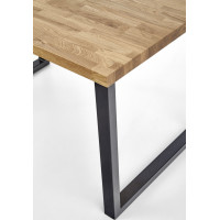 Jedálenský stôl JOSHUA - 140x85x76 cm - dub prírodný/čierny