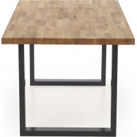 Jedálenský stôl JOSHUA - 160x90x76 cm - dub prírodný/čierny