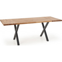 Jedálenský stôl ANTHONY - 140x85x76 cm - dub prírodný/čierny
