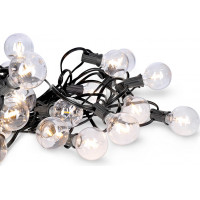 LED vonkajšia reťaz s žiarovkami - 25 žiaroviek - farba teplá biela