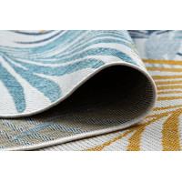 Kusový koberec Cooper Sisal Palm leaves 22258 ecru/navy