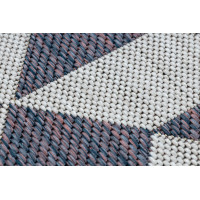 Kusový koberec Sion Sisal Triangles 22373 ecru/blue-pink