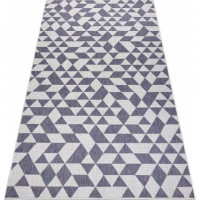 Kusový koberec Sion Sisal Triangles 22373 ecru/blue-pink