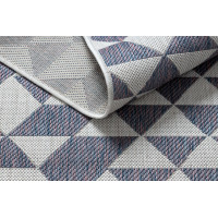 Kusový koberec Sion Sisal Triangles 22373 ecru/blue-pink