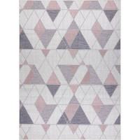 Kusový koberec Sion Sisal Triangles 3006 ecru/pink