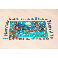 RAVENSBURGER Drevené puzzle Čarovný les 500 dielikov