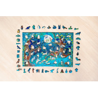 RAVENSBURGER Drevené puzzle Čarovný les 500 dielikov