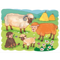 DINO Obrázkové kocky Na farme, 12 kociek
