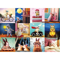 EUROGRAPHICS Puzzle Legrační králiky 1000 dielikov