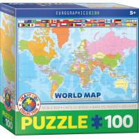 EUROGRAPHICS Puzzle Mapa sveta 100 dielikov