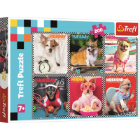 TREFL Puzzle Veselí psíkovia 200 dielikov