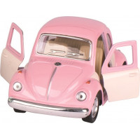 GOKI Volkswagen Chrobák klasik (1967) na spätné natiahnutie - ružový