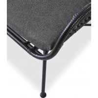 Záhradné ratanové kreslo INDI 2 - čierne / šedé