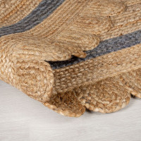 Kusový koberec Grace Jute Natural/Grey kruh