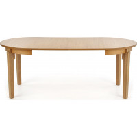 Jedálenský stôl SEBASTIAN - 100(200)x100x77 cm - rozkladací - dub medový