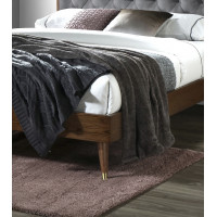 Čalúnená posteľ CHARLEY 200x160 cm - šedá/orech