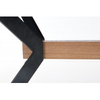 Jedálenský stôl ROBBIE - 160(220)x90x75 cm - rozkladací - dub prírodný/čierny