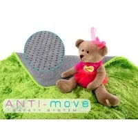 Plyšový detský koberec ČIERNY