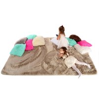 Plyšový detský koberec CAPPUCCINO
