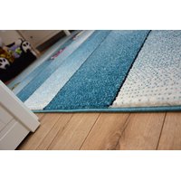 Detský koberec KIDS sovička - modrý, 240x330 cm