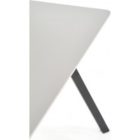 Jedálenský stôl DARREN 140x80x74 cm - svetlo šedý/čierny