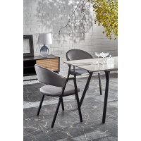 Jedálenský stôl DARREN 2 140(180)x80x74 cm rozkladací - svetlo šedý/čierny