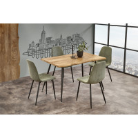 Jedálenský stôl BRADLEY - 120x80x77 cm - dub prírodný/čierny