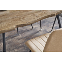 Jedálenský stôl BRADLEY - 120x80x77 cm - dub prírodný/čierny