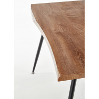 Jedálenský stôl BRADLEY - 120x80x77 cm - dub prírodný/čierny