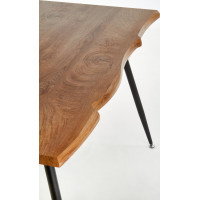 Jedálenský stôl BRADLEY - 120x80x77 cm - dub prírodný/čierny