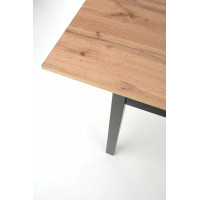 Jedálenský stôl GREGORY - 124(168)x74x75 cm - rozkladací - dub wotan/čierny