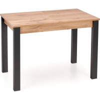 Jedálenský stôl OLI - 100(135)x60x75 cm - rozkladací - dub wotan/čierny