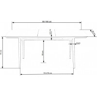 Jedálenský stôl REECE - 90(190)x80x75 cm - rozkladací - biely/dub lefkas