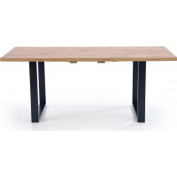 Jedálenský stôl NOVE - 160(210)x90x74 cm - rozkladací - dub wotan/čierny
