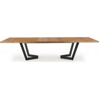 Jedálenský stôl RICCARDO - 160(250)x90x77 cm - rozkladací - dub svetlý/čierny