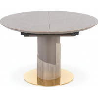 Jedálenský stôl MARCO - 120(160)x120x76 cm - rozkladací - šedý/zlatý