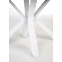 Jedálenský stôl FEDERICO - 160(200)x89x78 cm - rozkladací - biely mramor/biely