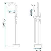 Podlahová vaňová batéria MAXMAX Rea ORTIS