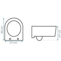 Závesné WC OLIVIA MINI RIMLESS