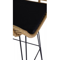 Barová stolička ERICA - prírodná/čierna