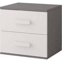 Nočný stolík SCOUT - šedý/biely (viac variant)