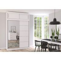 Šatní skříň VICTOR 150 - bílá (2 varianty)