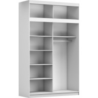 Šatní skříň VICTOR 150 cm - bílá/dub sonoma (2 varianty)