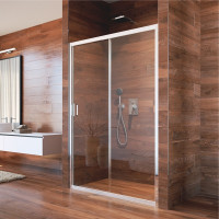Sprchové dvere - LIMA - dvojdielne, posuvné - chróm/sklo Číre