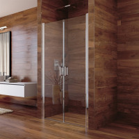 Sprchové dvere Lima - dvojkrídlové - chróm/sklo Číre