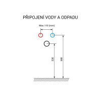 Kúpeľňová závesná skrinka BINO s umývadlom z liateho mramoru 121 cm