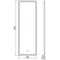 Obdĺžnikové zrkadlo MEXEN CORO 50x150 cm - s LED podsvietením a vyhrievaním, 9817-050-150-611-70